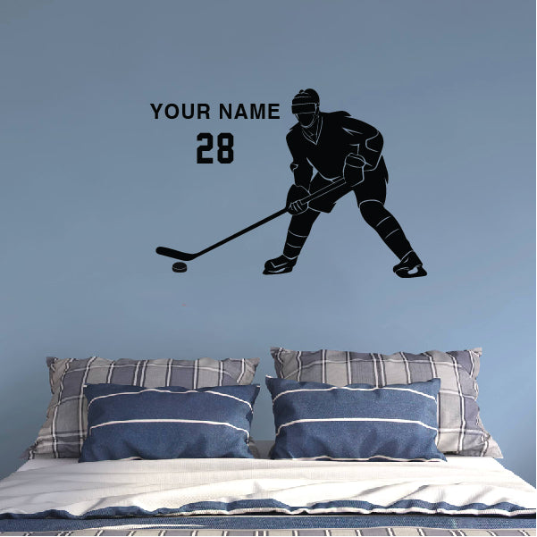 Ready to Pass Hockey Player
