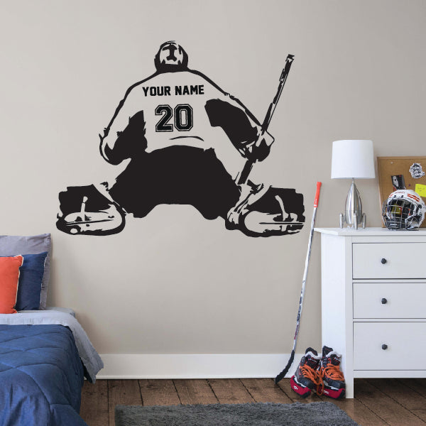 Hockey Goalie with your name and number!
