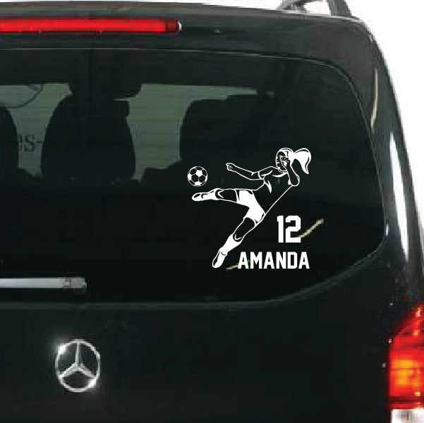GIRL soccer kick - personalized