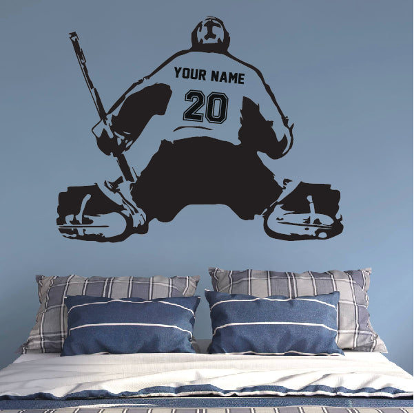 Hockey Goalie with your name and number!