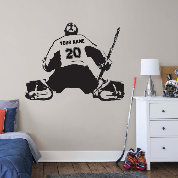Hockey Goalie with your name and number!
