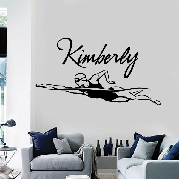 Vinyl Wall Decal Evolution Swimming Swim Water Sports Stickers Mural ( —  Wallstickers4you