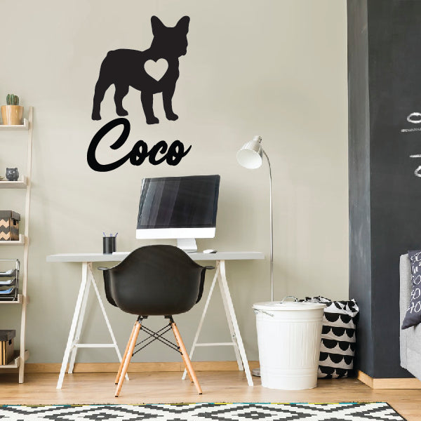 Personalized Frenchie Bulldog sticker with Name!