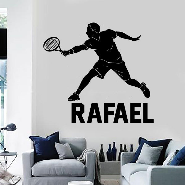 Tennis player in action - Personalized