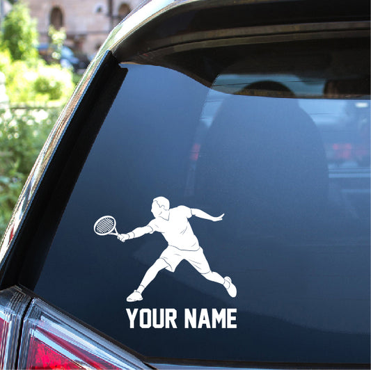 Tennis player in action - Personalized