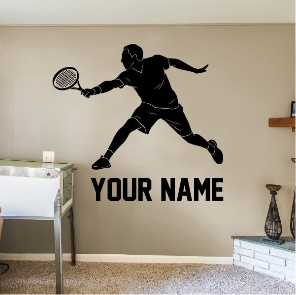 Tennis player in action - Personalized