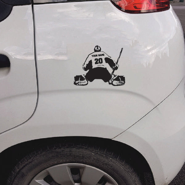 Hockey Goalie with your name and number!
