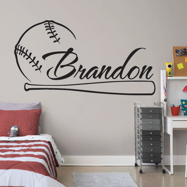 Baseball Wooden and Ball With Name