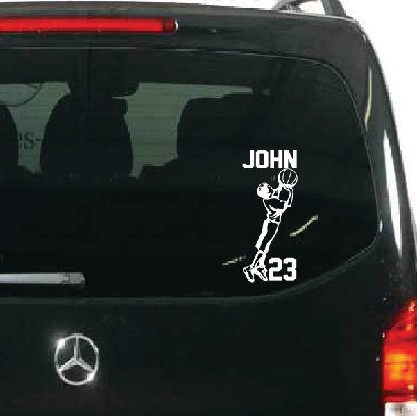 Personalized Basketball Boy throwing Ball
