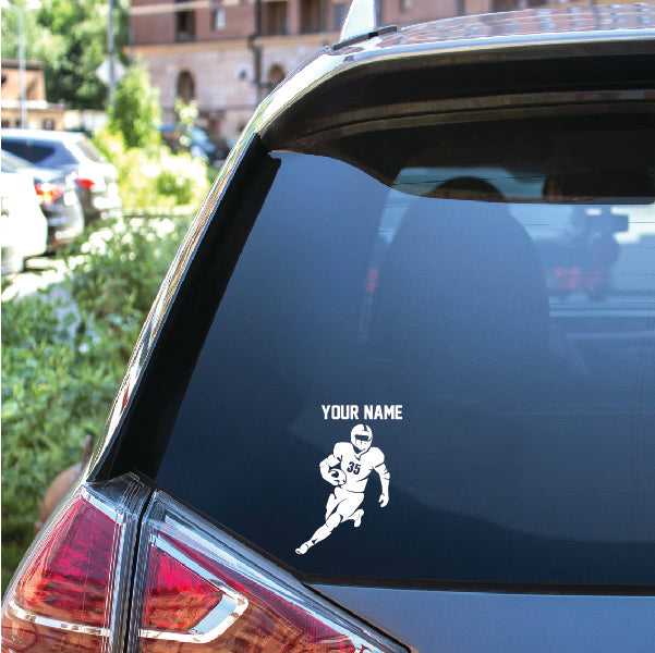 Running Football Player Wall Decal