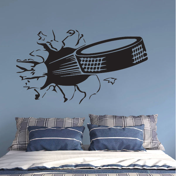 Hockey Puck 3D Broking wall