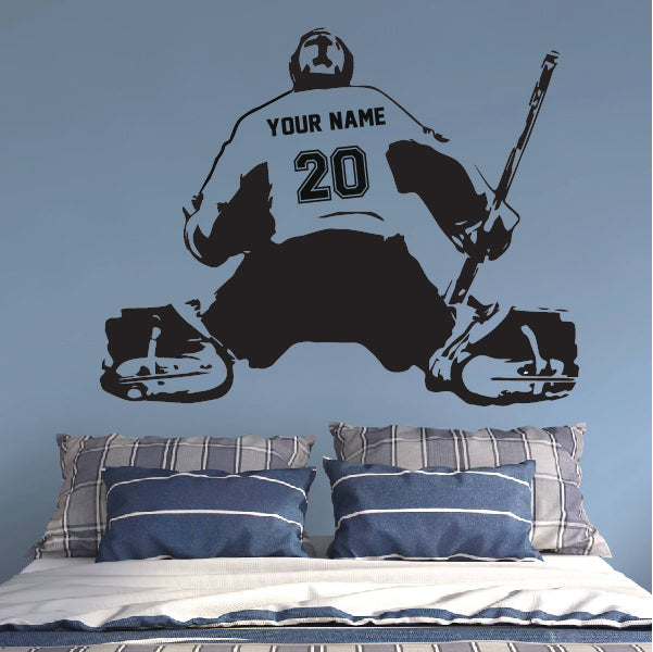 Hockey Goalie with your name and number!
