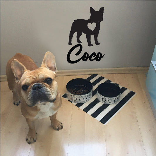 Personalized Frenchie Bulldog sticker with Name!
