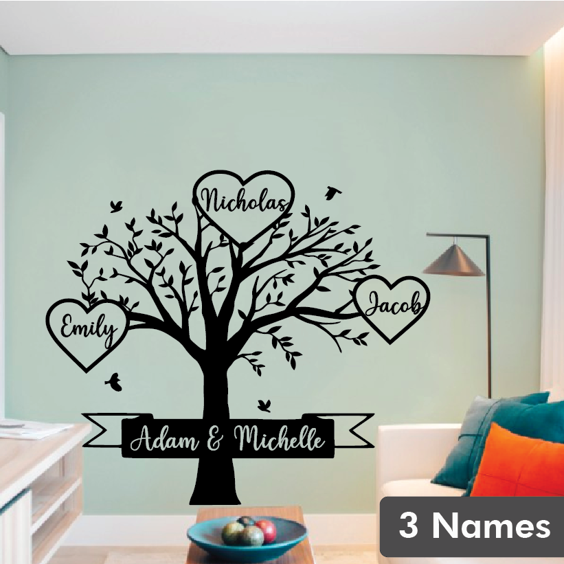 Family Tree Wall decals - with the names of all family members