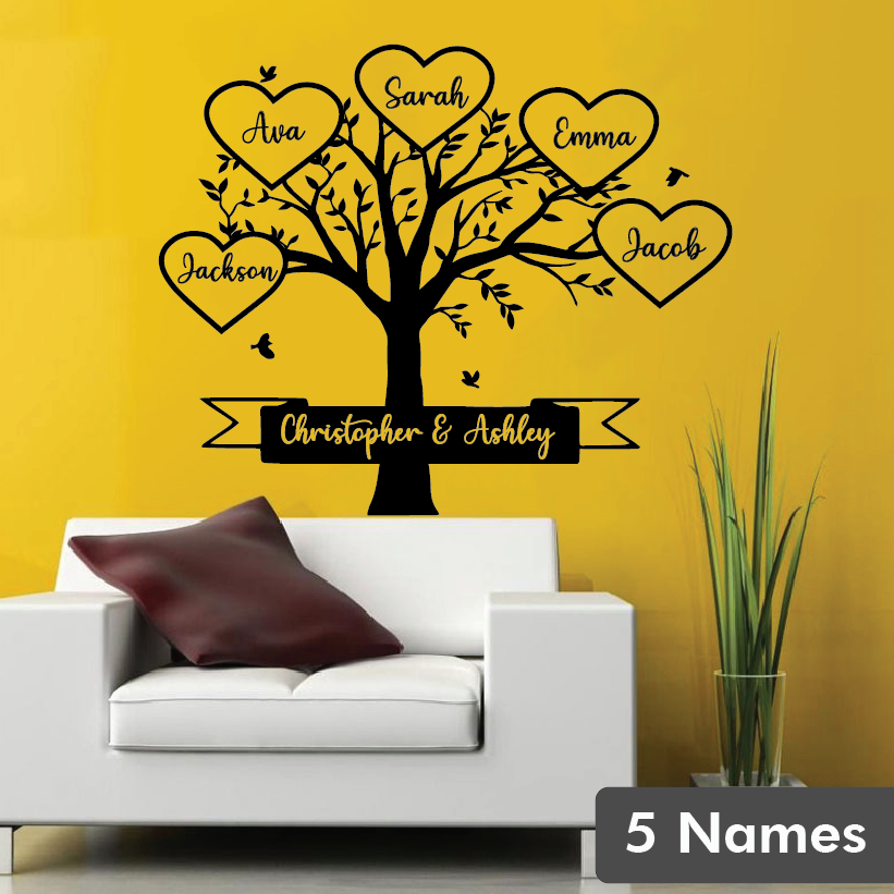 Family Tree Wall decals - with the names of all family members