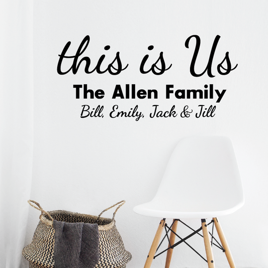Family sticker: This is Us - with all the family member names!