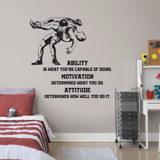 Wrestling With Motivational Quote