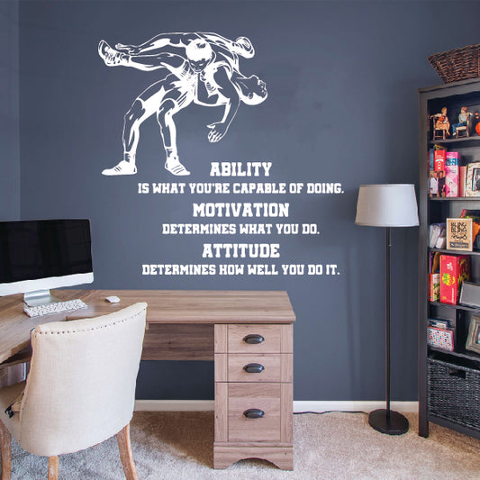 Wrestling With Motivational Quote