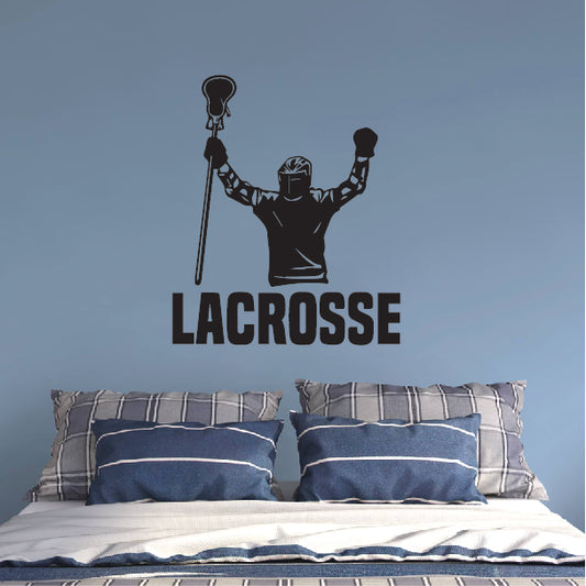 Happy Lacrosse player