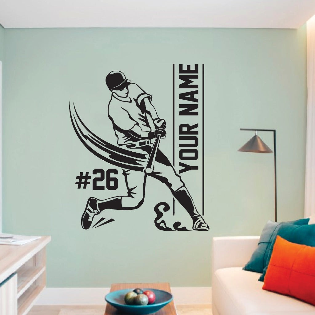 Baseball Batter Customized Wall Decal