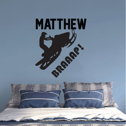 Snowmobile Braaap Wall Sticker