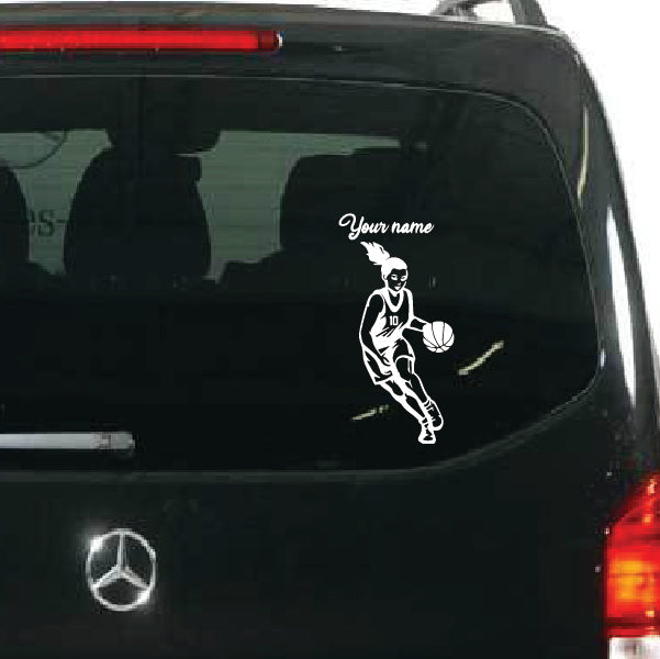 Personalized GIRL Basketball Player Sticker