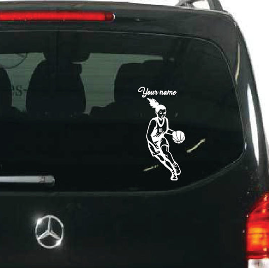 Personalized GIRL Basketball Player Sticker