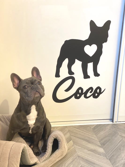Personalized Frenchie Bulldog sticker with Name!