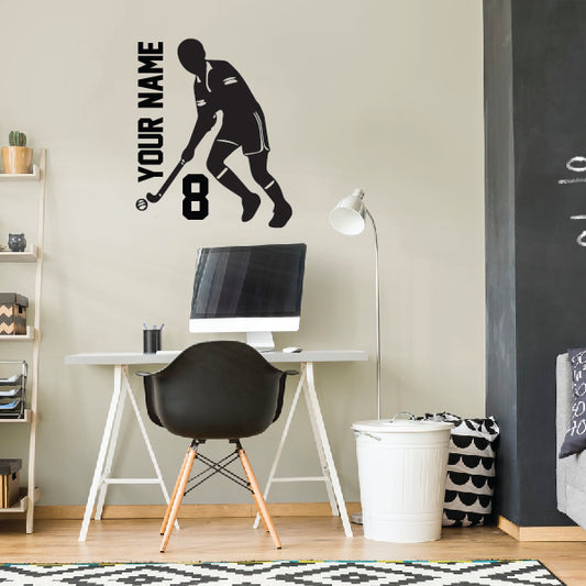 Personalized Hockey Field Player with name and number