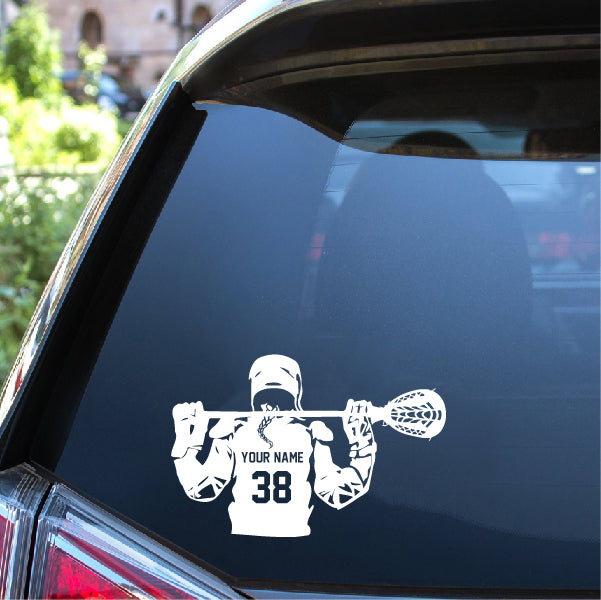 GIRL! Lacrosse half player with name and number