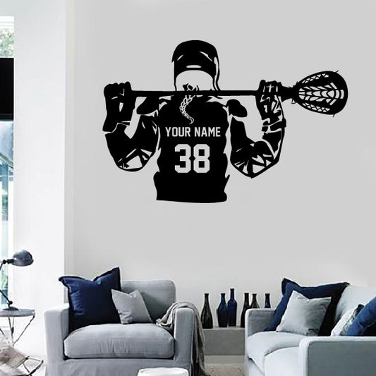 GIRL! Lacrosse half player with name and number