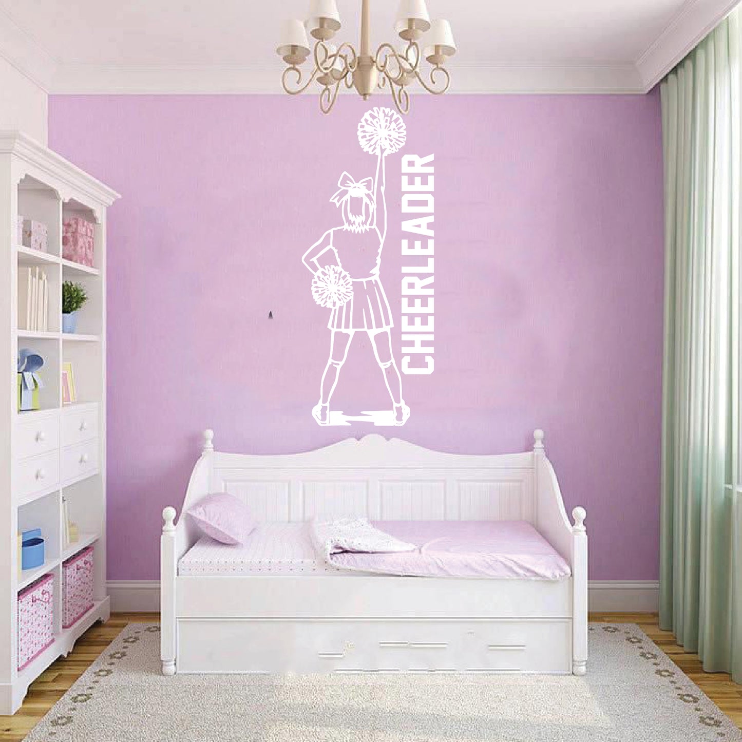 Cheerleader Wall Decal - with custom word or name