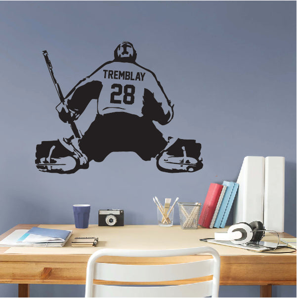 Hockey Goalie with your name and number!