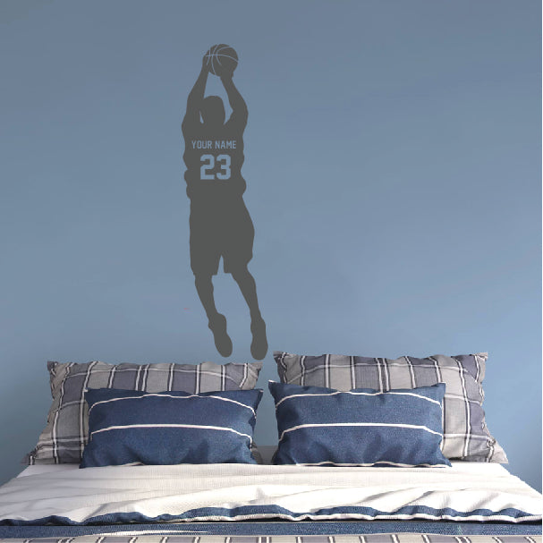 Basketball Player Throwing Ball Sticker