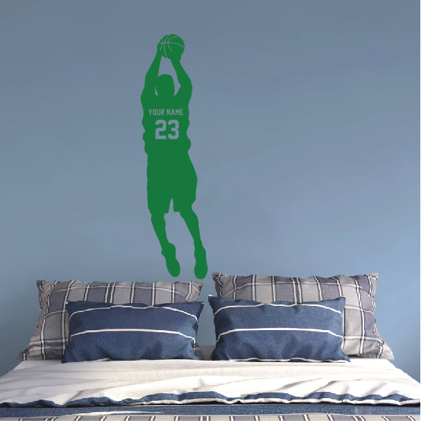 Basketball Player Throwing Ball Sticker
