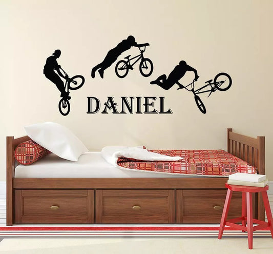 BMX tricks wall decal