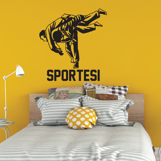 Karate Wall Decal - with custom name