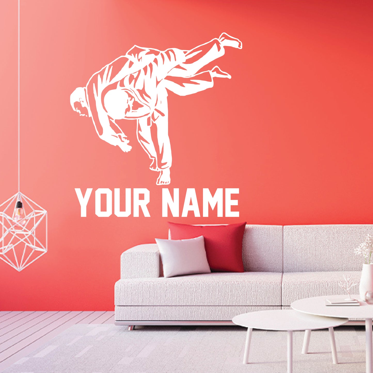 Karate Wall Decal - with custom name