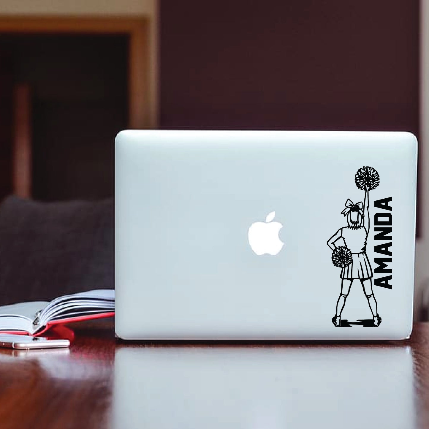 Cheerleader Wall Decal - with custom word or name