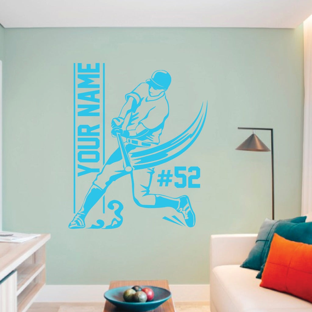 Baseball Batter Customized Wall Decal