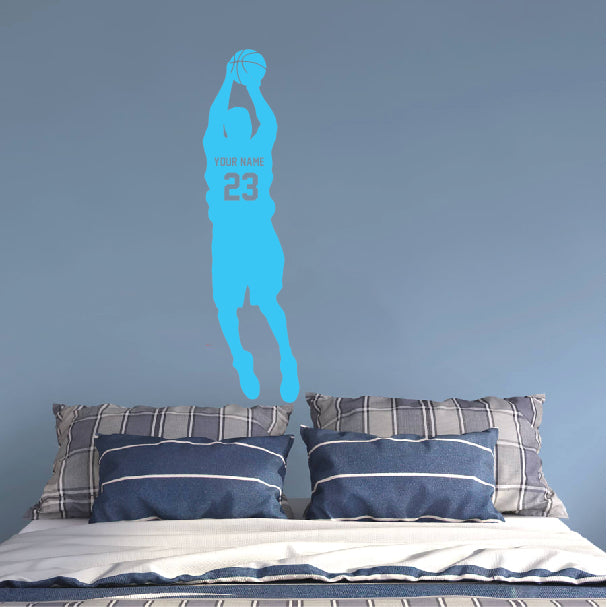 Basketball Player Throwing Ball Sticker