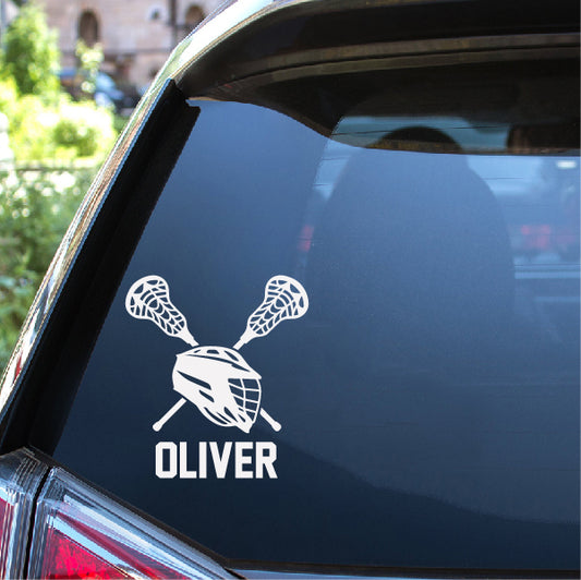 Lacrosse helmet with your name Wall Sticker