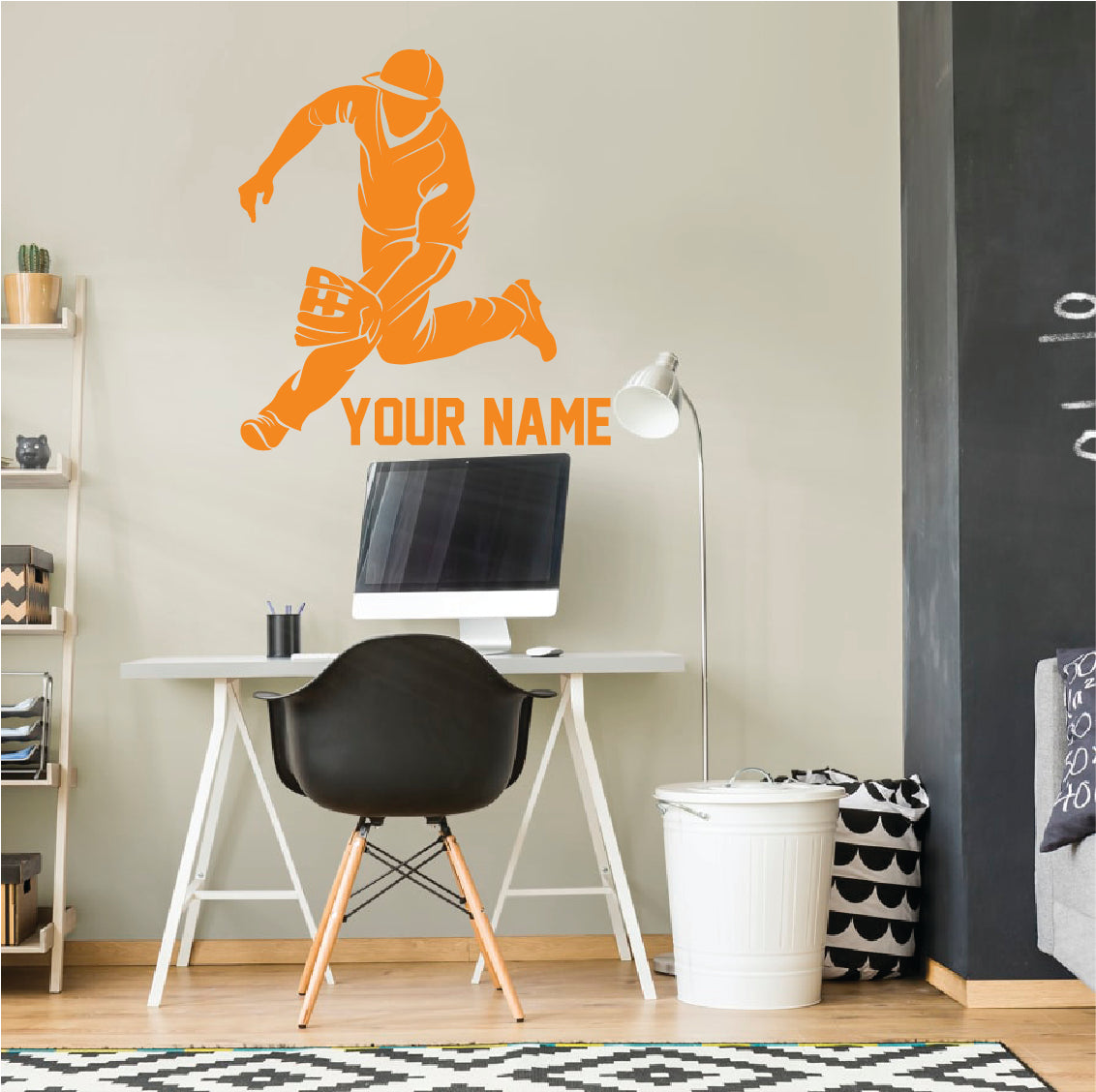 Baseball Catching Ball with name below