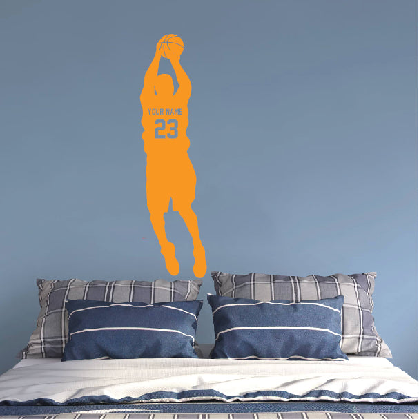 Basketball Player Throwing Ball Sticker