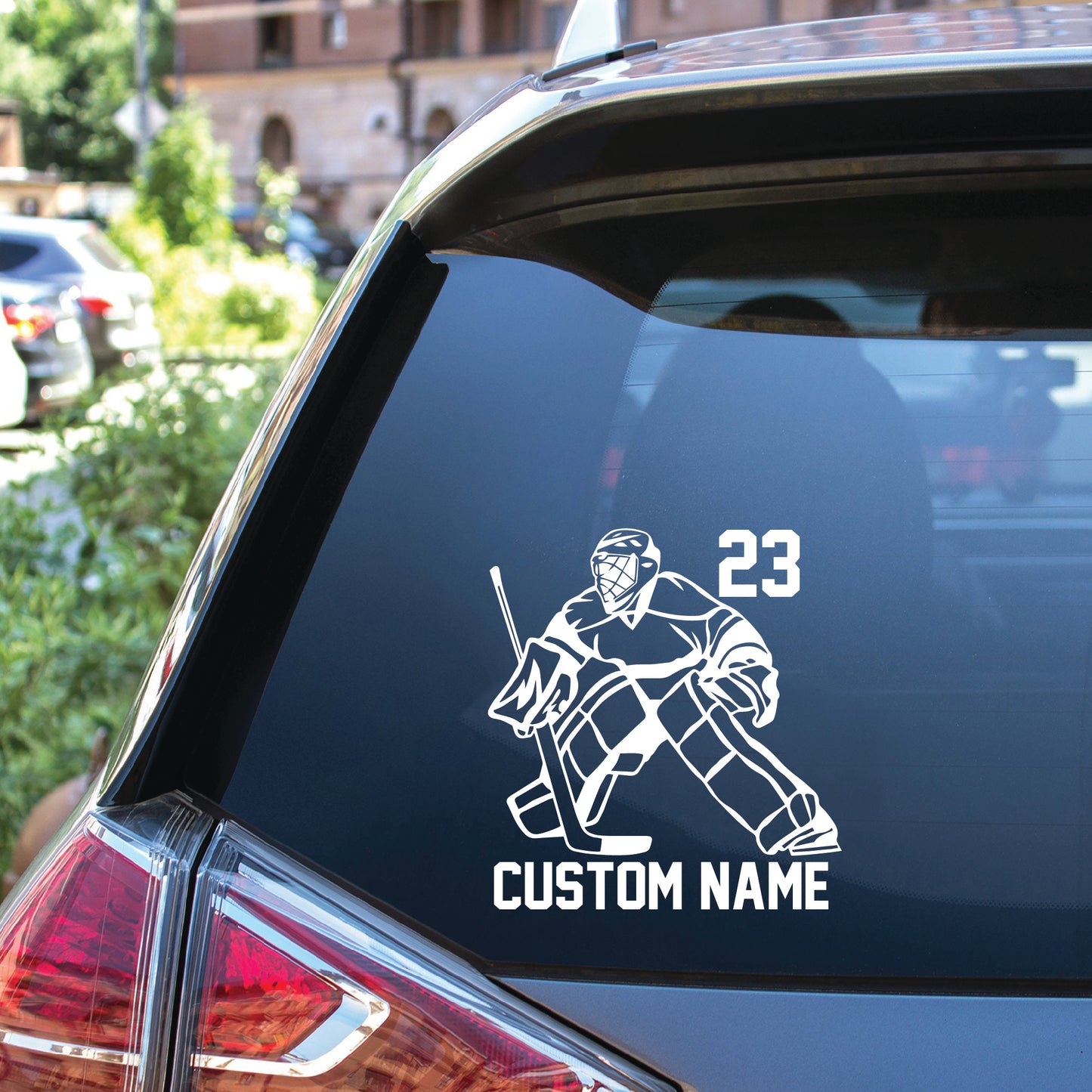 Hockey Goalie Wall Decal Custom Name & Number