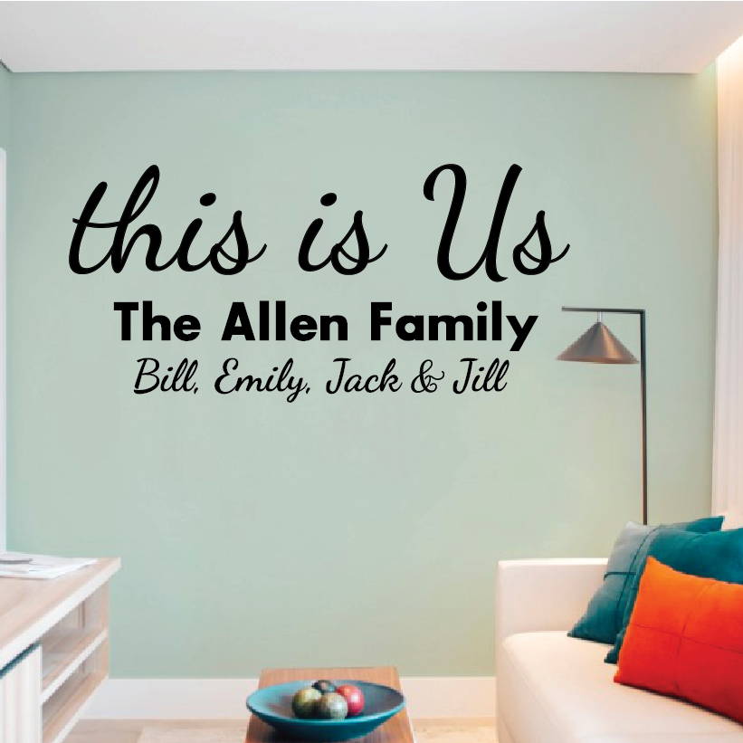 Family sticker: This is Us - with all the family member names!