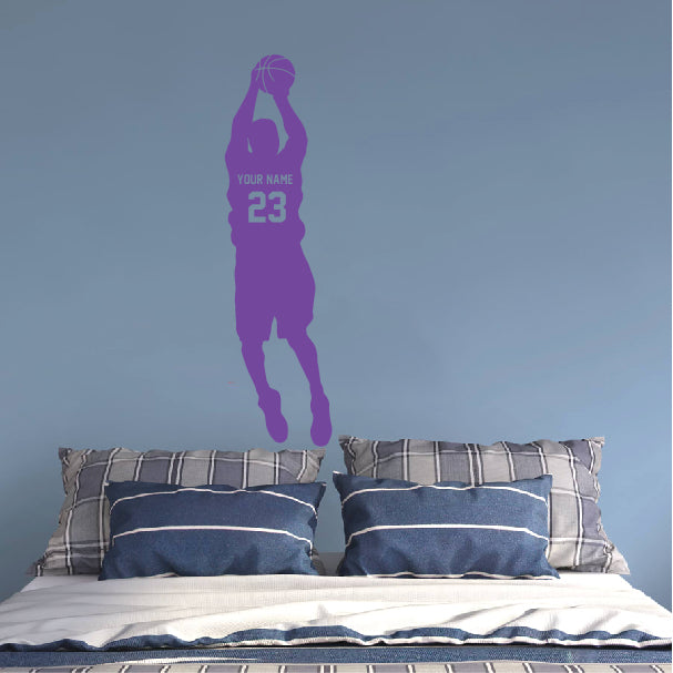 Basketball Player Throwing Ball Sticker