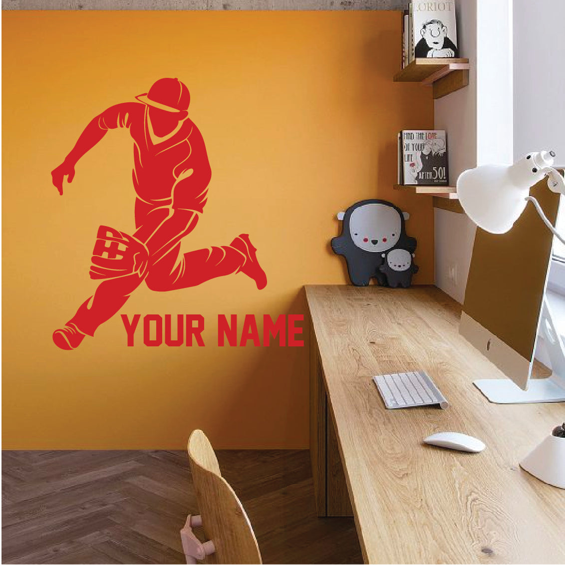 Baseball Catching Ball with name below
