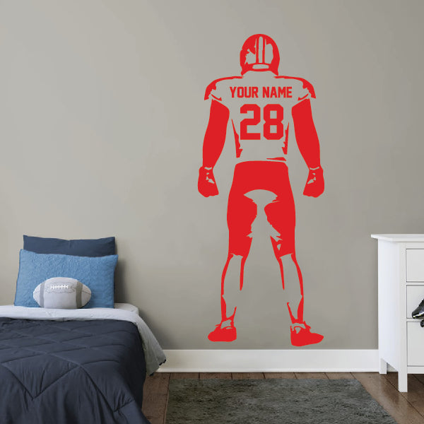 Standing Football Player Wall Sticker