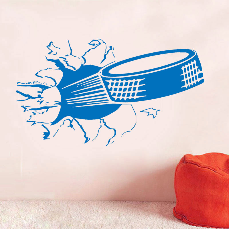 Hockey Puck 3D Broking wall